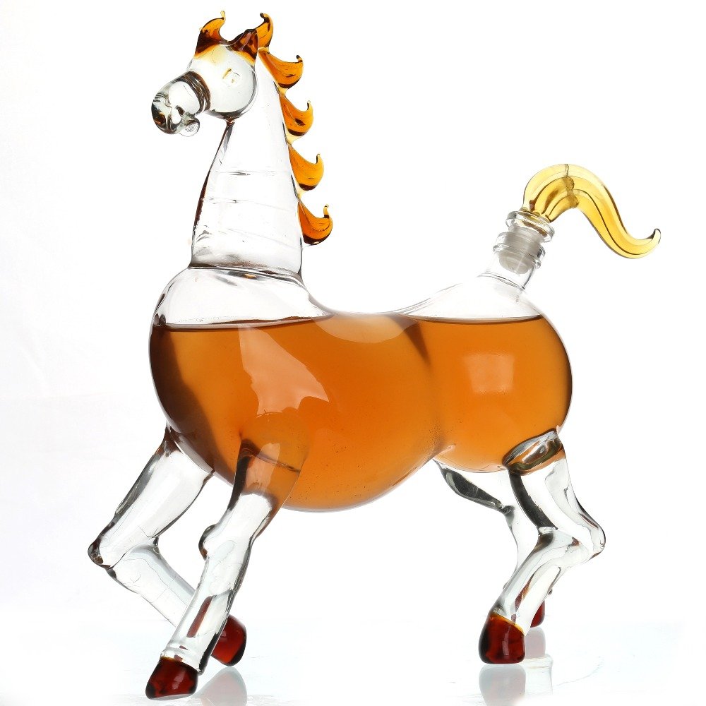 MIP 20oz Jumbo Wine Glass - Multicolor Heart & Horse Design For White Or Red Wine